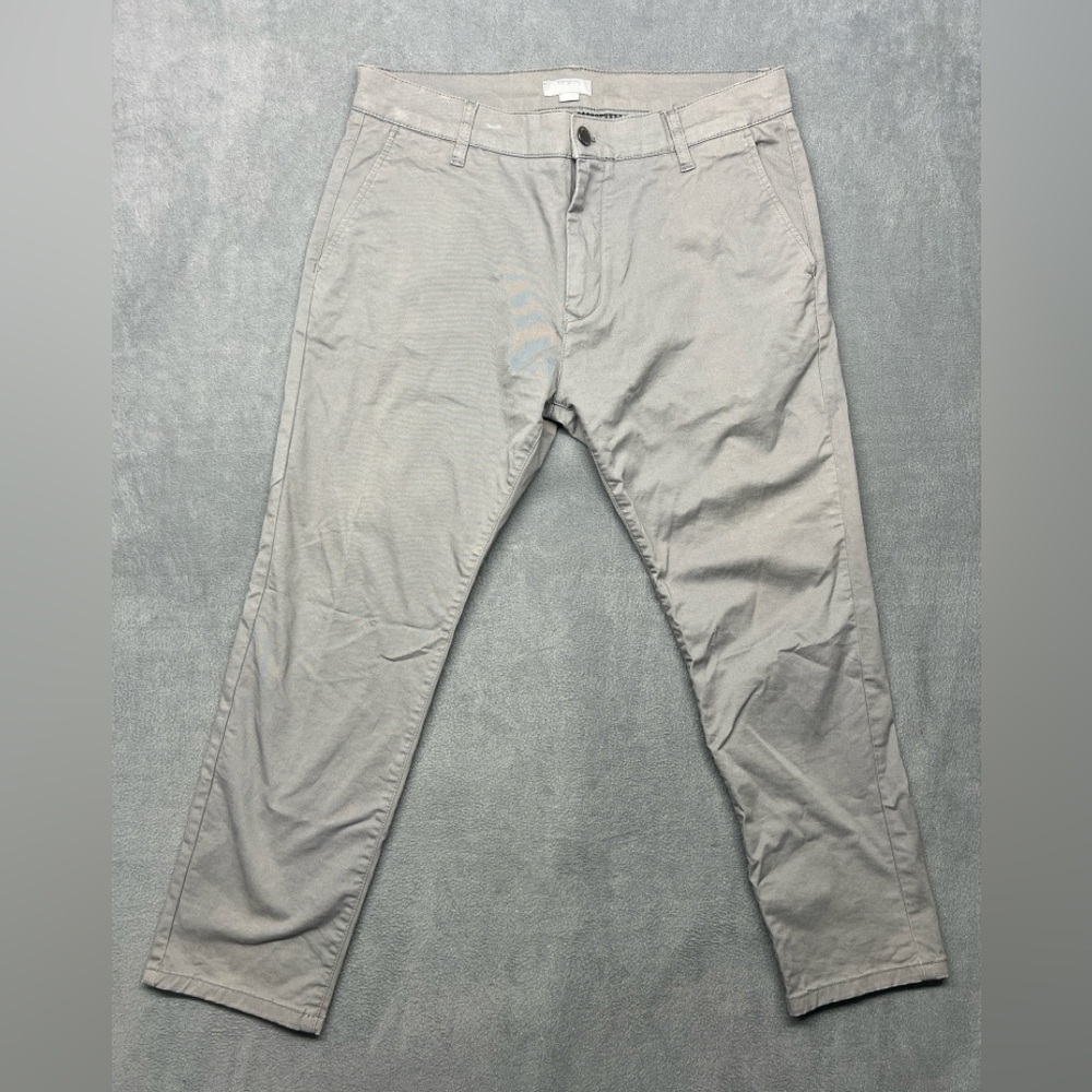 Ash & Erie Mens Pants Gray Size 34x27 Stretch Cotton Blend Chino